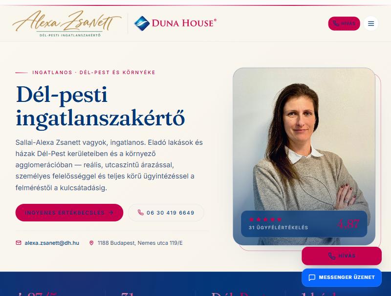 Sallai-Alexa Zsanett, ingatlanszakértő